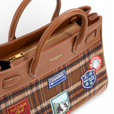 RUE MADAM borsa Tote Chamonix tartan orange 