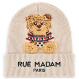 RUE MADAM Marvin love beanie cuffia beige 
