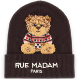 RUE MADAM Marvin love beanie cuffia brown 