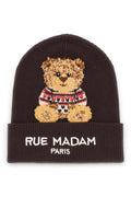 RUE MADAM Marvin love beanie cuffia brown