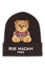 RUE MADAM Marvin love beanie cuffia brown
