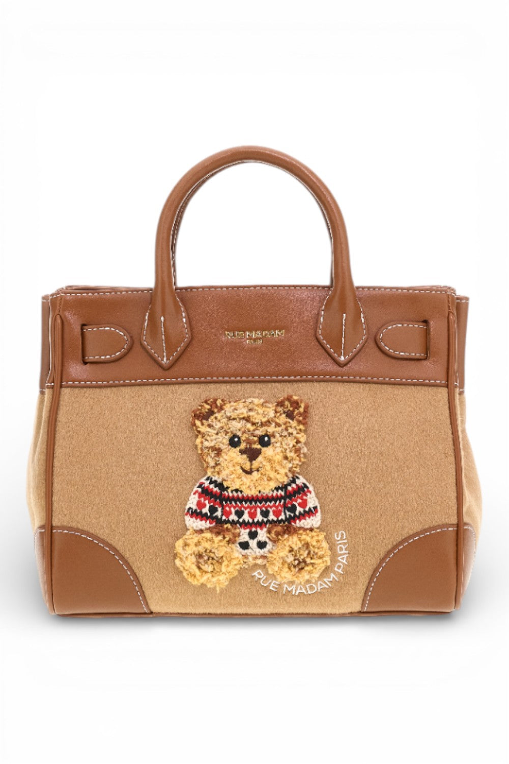 RUE MADAM borsa mini tote Marvin Love camel 