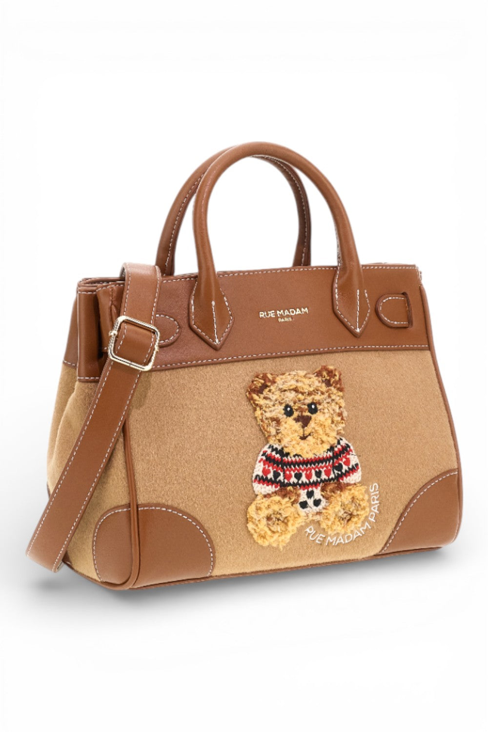 RUE MADAM borsa mini tote Marvin Love camel 