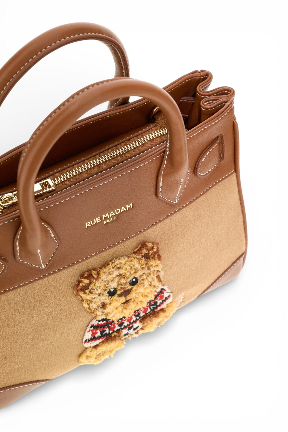 RUE MADAM borsa mini tote Marvin Love camel 