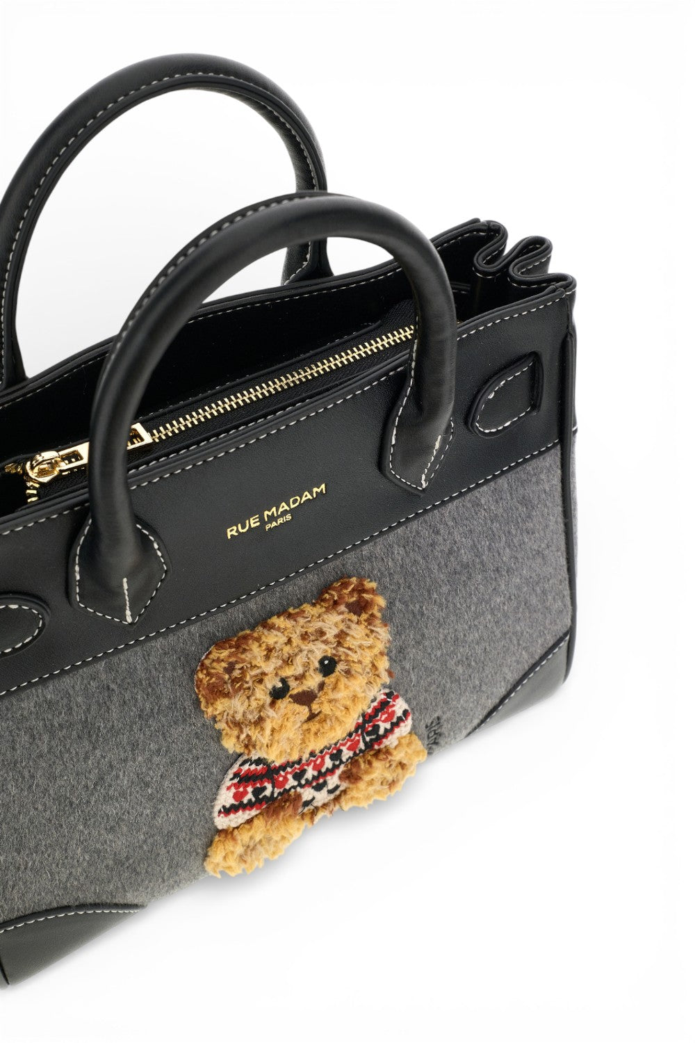 RUE MADAM borsa mini tote Marvin Love grey 
