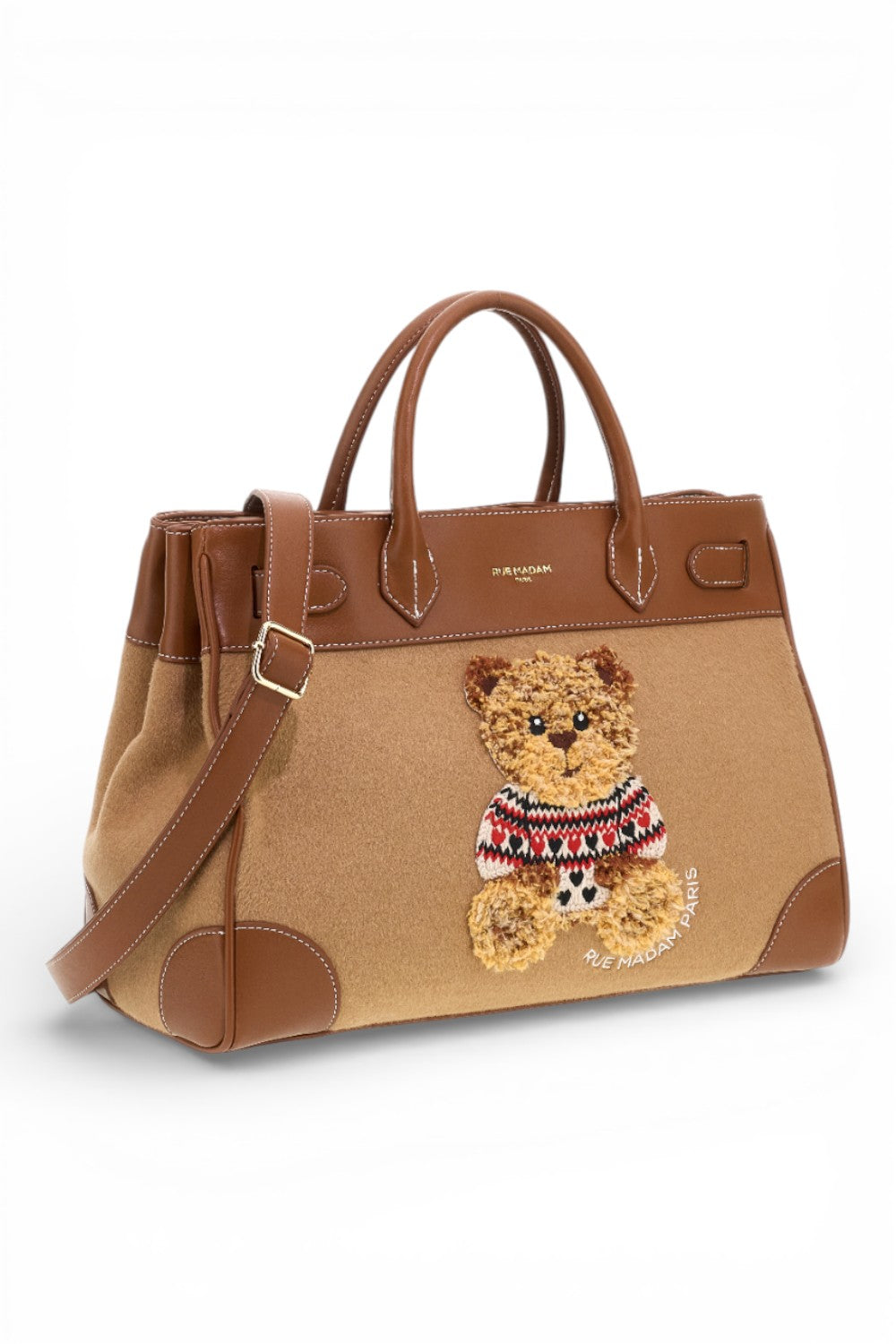 RUE MADAM borsa tote Marvin Love camel 