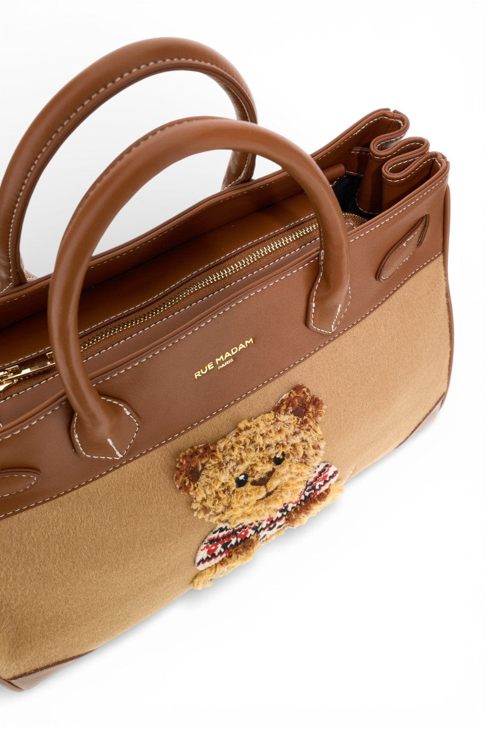 RUE MADAM borsa tote Marvin Love camel 
