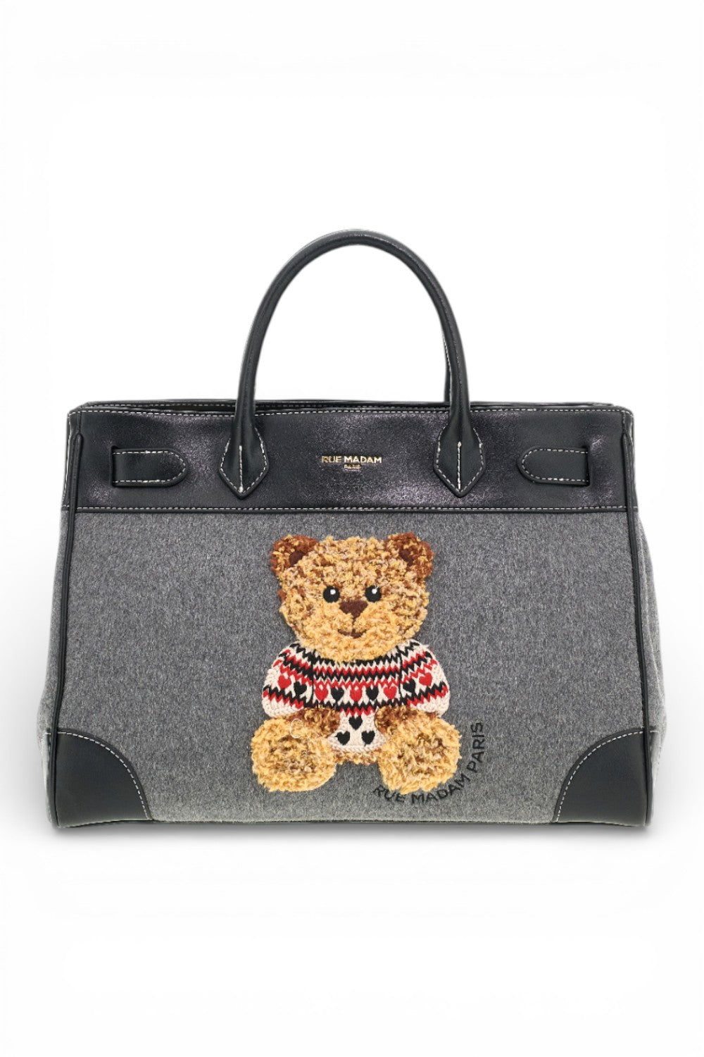 RUE MADAM borsa tote Marvin love grey 