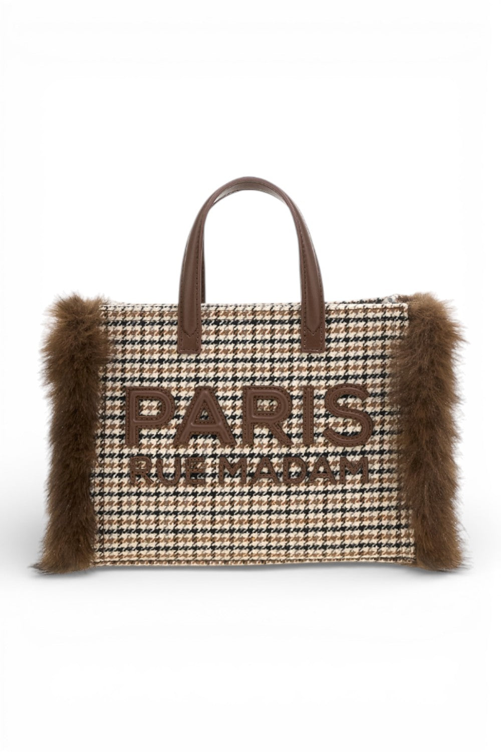RUE MADAM borsa mini tote Megeve pied de poule piccola 