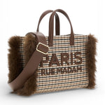RUE MADAM borsa mini tote Megeve pied de poule piccola 