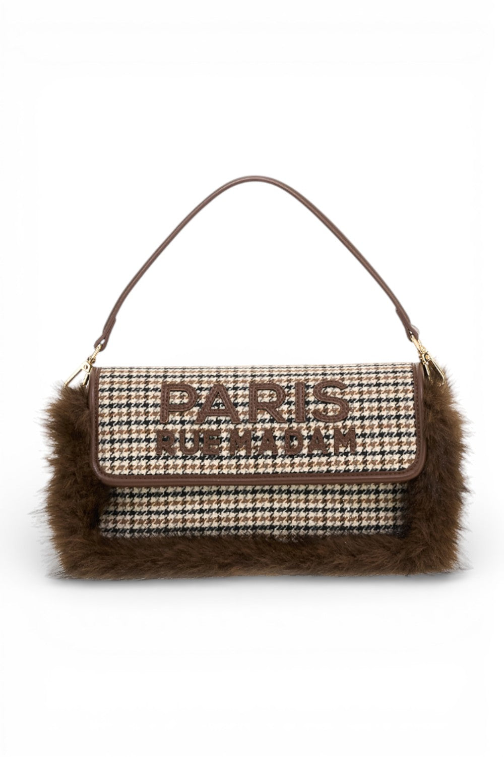 RUE MADAM borsa shoulder bag Megeve Pied de Poule 