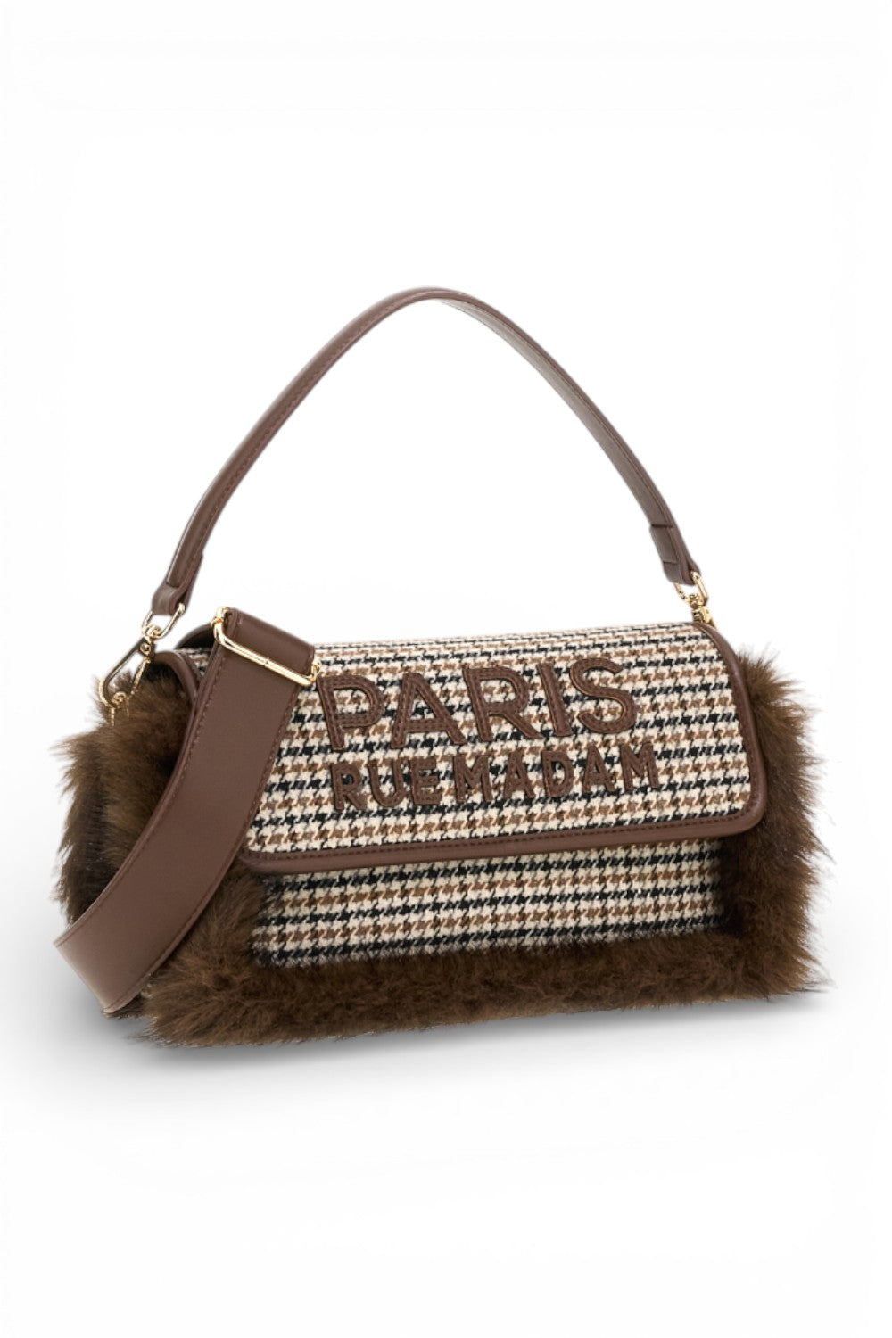 RUE MADAM borsa shoulder bag Megeve Pied de Poule 