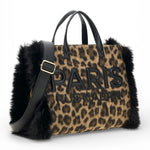 RUE MADAM borsa tote Megeve Leopard grande<BR/> 