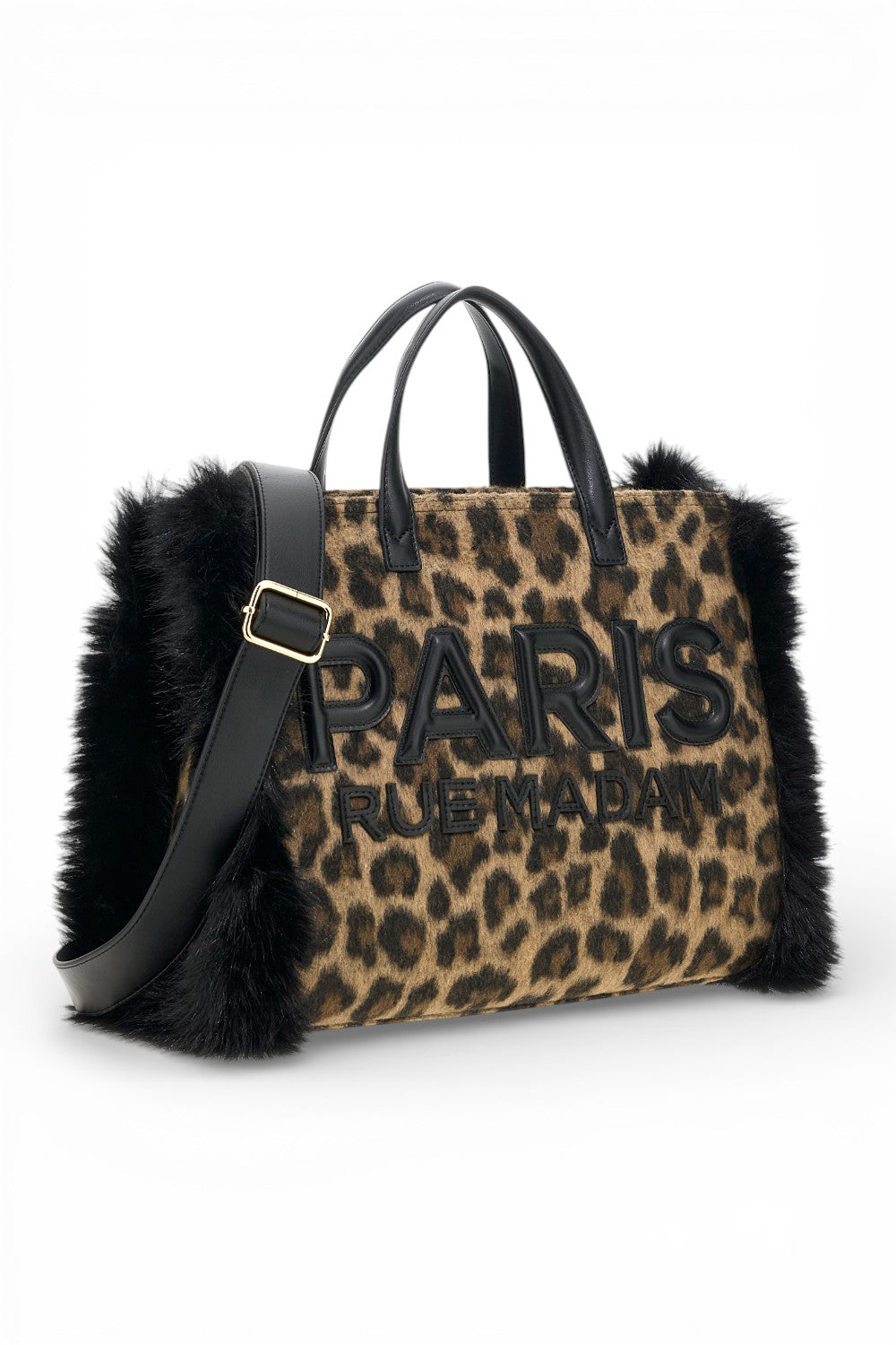 RUE MADAM borsa tote Megeve Leopard grande<BR/> 