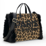 RUE MADAM borsa tote Megeve Leopard grande<BR/> 