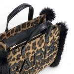 RUE MADAM borsa tote Megeve Leopard grande<BR/> 