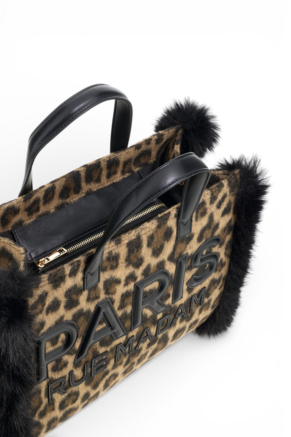 RUE MADAM borsa tote Megeve Leopard grande<BR/> 