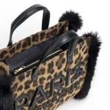 RUE MADAM borsa tote Megeve Leopard grande<BR/> 
