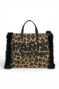 RUE MADAM borsa tote Megeve Leopard grande
