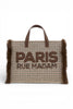 RUE MADAM borsa tote Megeve pied de poule grande