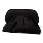 Pochette arricciata camoscio nero Scarlett 