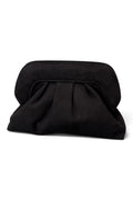 Pochette arricciata camoscio nero Scarlett