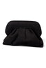 Pochette arricciata camoscio nero Scarlett
