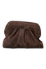 Pochette arricciata camoscio moro Scarlett