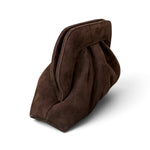 Pochette arricciata camoscio moro Scarlett 