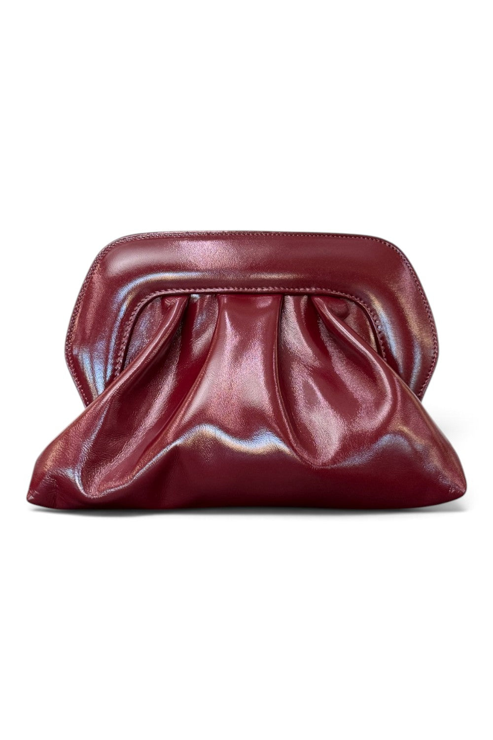 Pochette arricciata verlux bordeaux Scarlett 