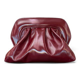 Pochette arricciata verlux bordeaux Scarlett 