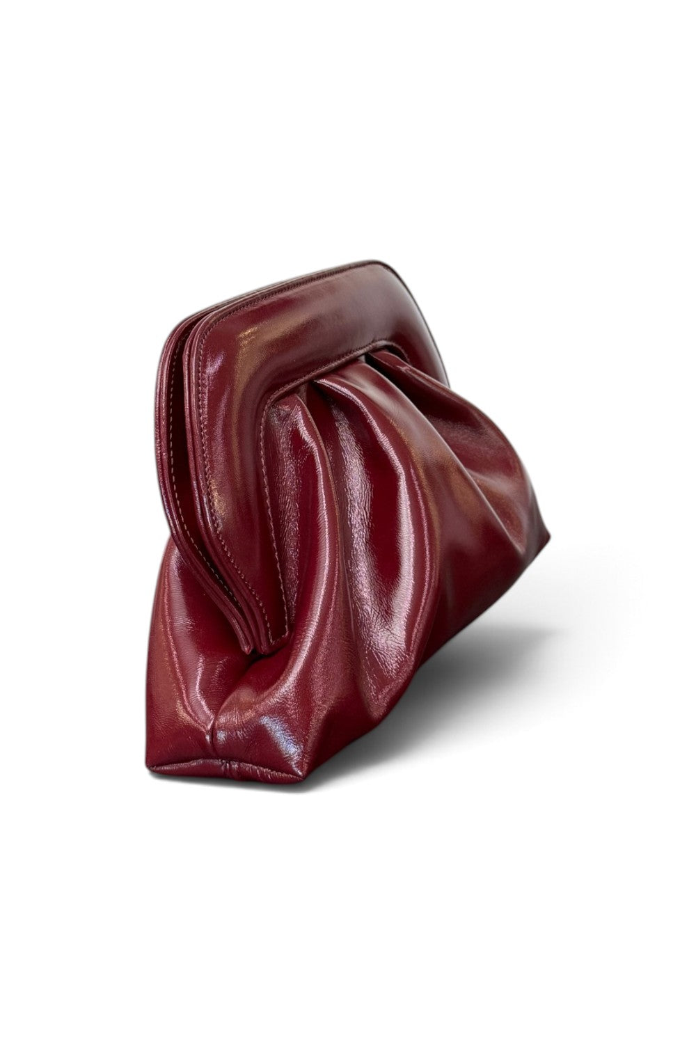 Pochette arricciata verlux bordeaux Scarlett 