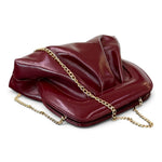 Pochette arricciata verlux bordeaux Scarlett 