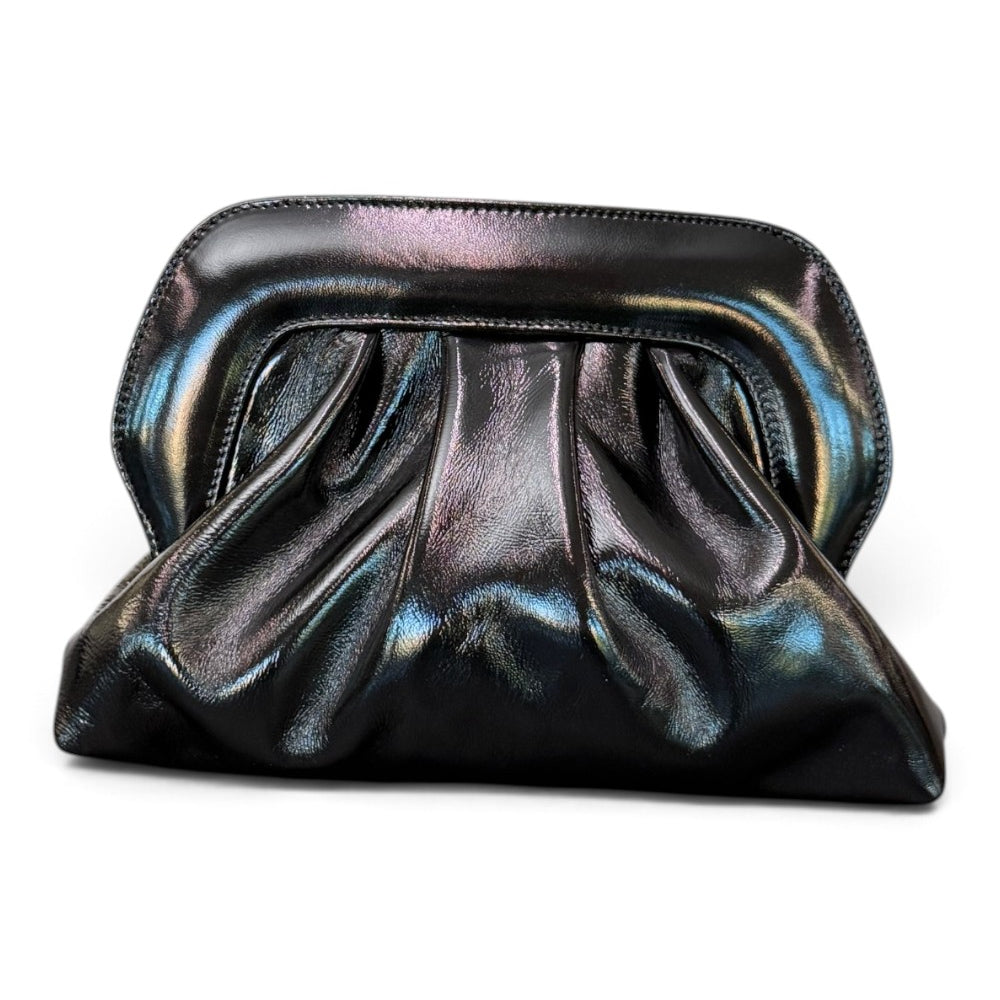Pochette arricciata verlux nero Scarlett 