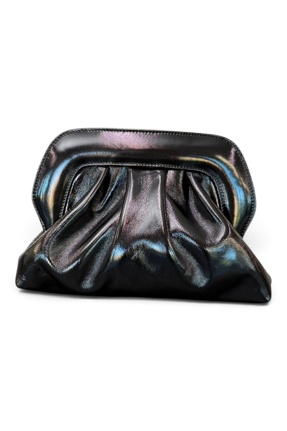 Pochette arricciata verlux nero Scarlett 