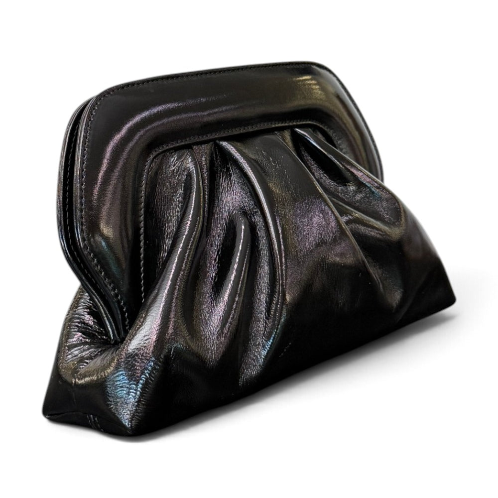 Pochette arricciata verlux nero Scarlett 