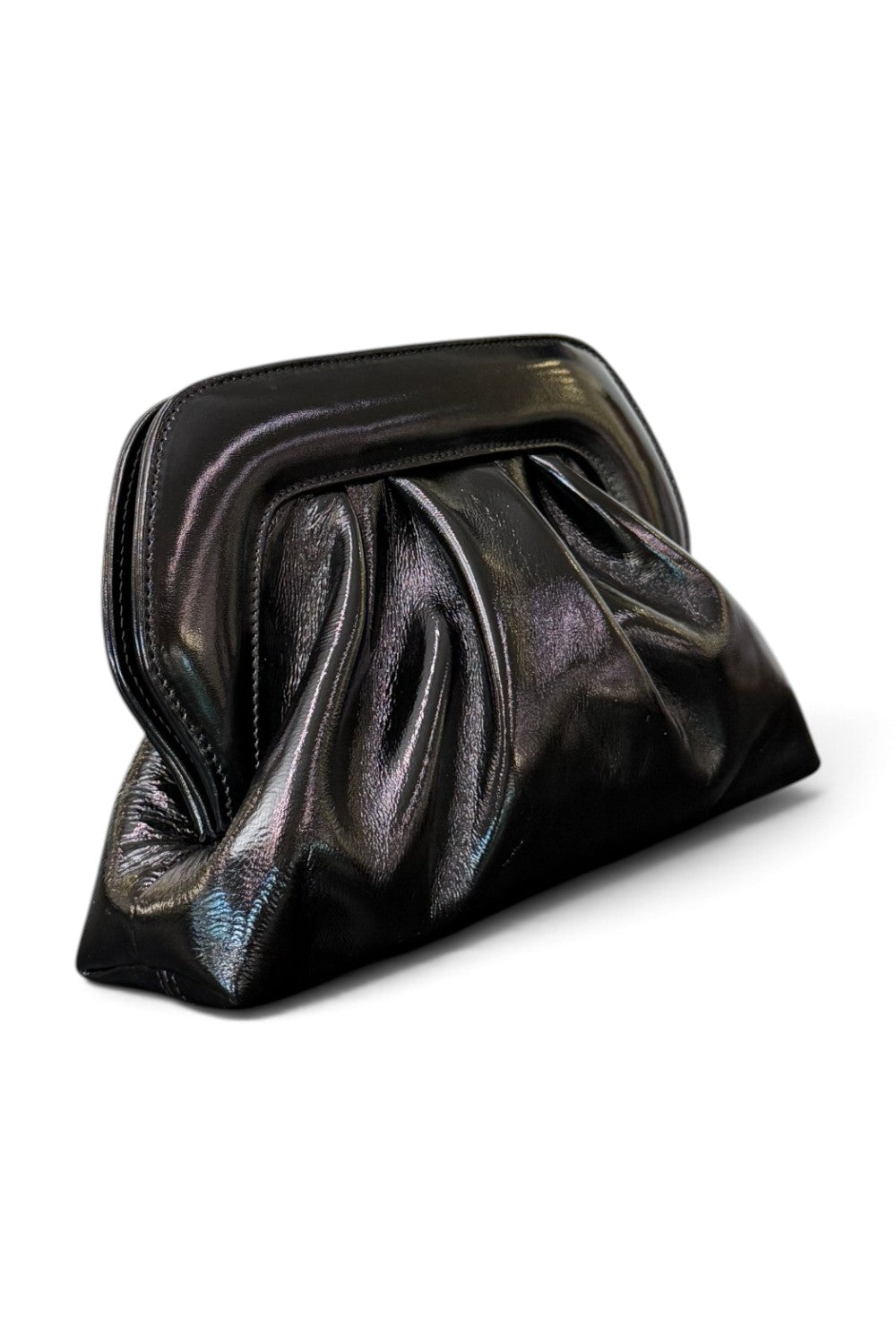 Pochette arricciata verlux nero Scarlett 