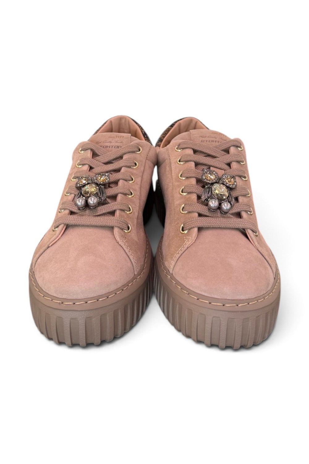 Sneaker donna Stokton brown gioiello gufo 