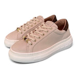 Sneaker donna Stokton pelle latte 