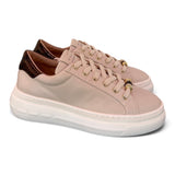 Sneaker donna Stokton pelle latte 