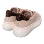 Sneaker donna Stokton pelle latte 