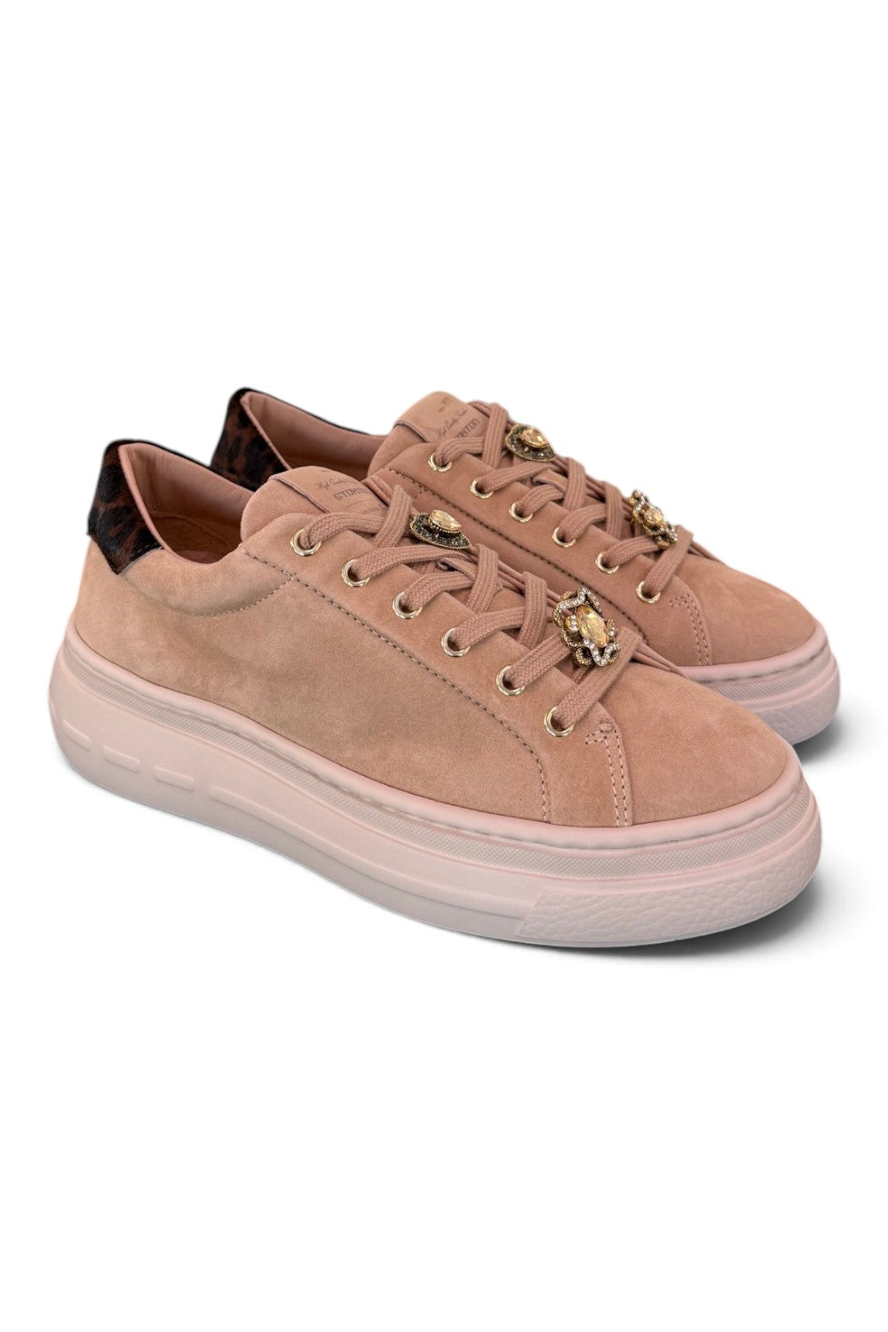 Sneaker donna Stokton kid suede beige 