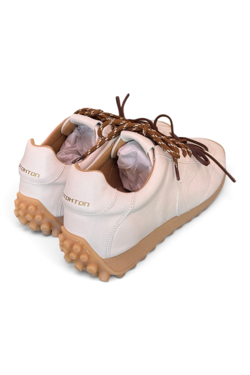 Sneaker donna Stokton Golito pelle panna 