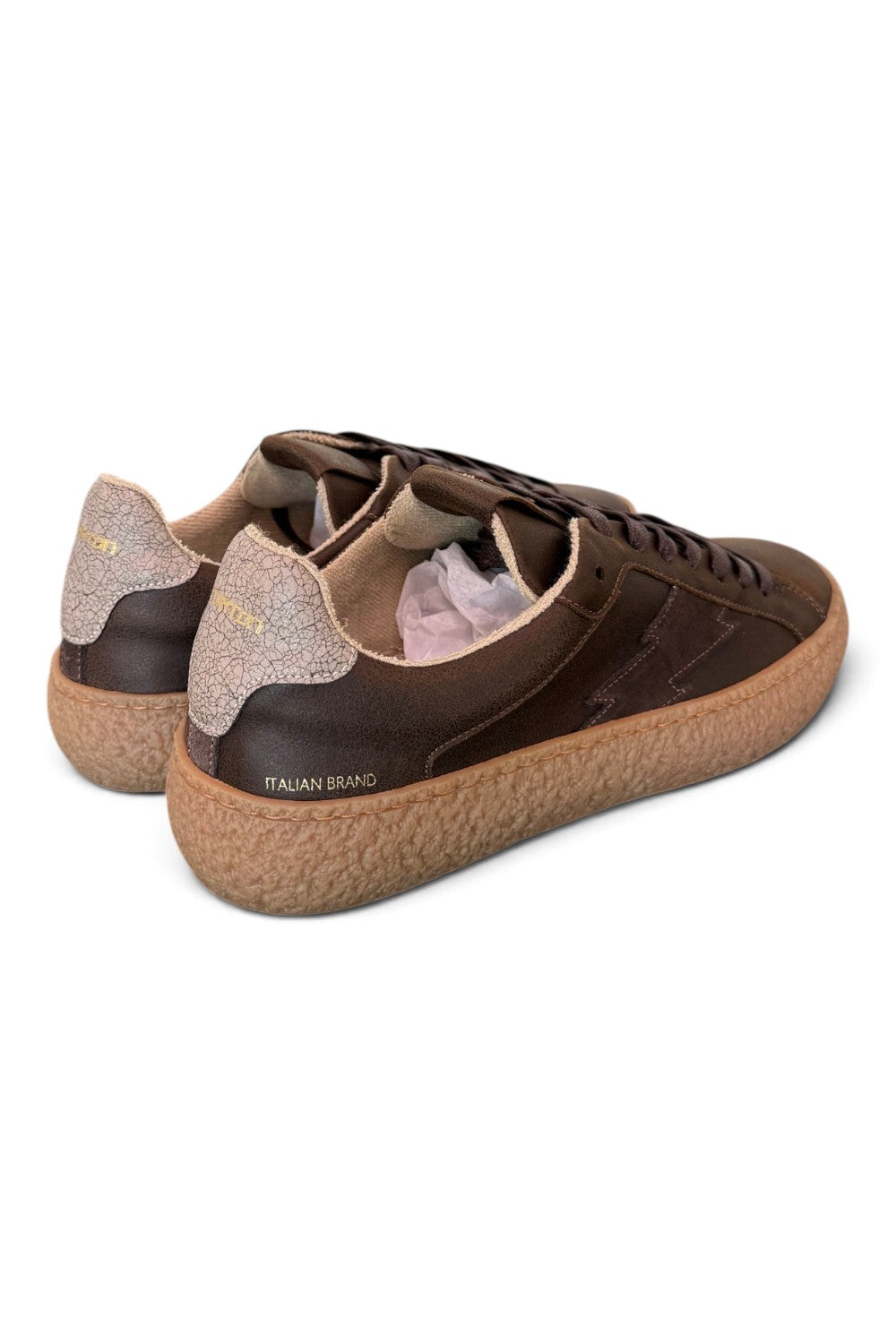 Sneaker uomo Stokton Power pelle dark brown 