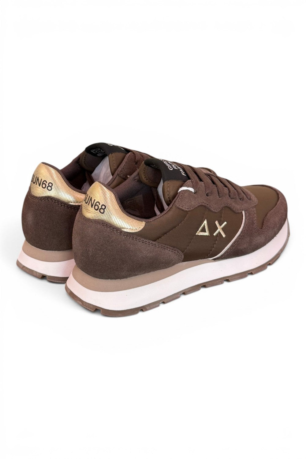 Sneaker donna Sun68 Ally gold marrone 