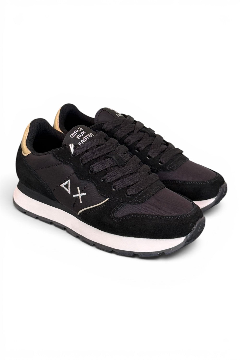 Sneaker donna Sun68 Ally gold nera 