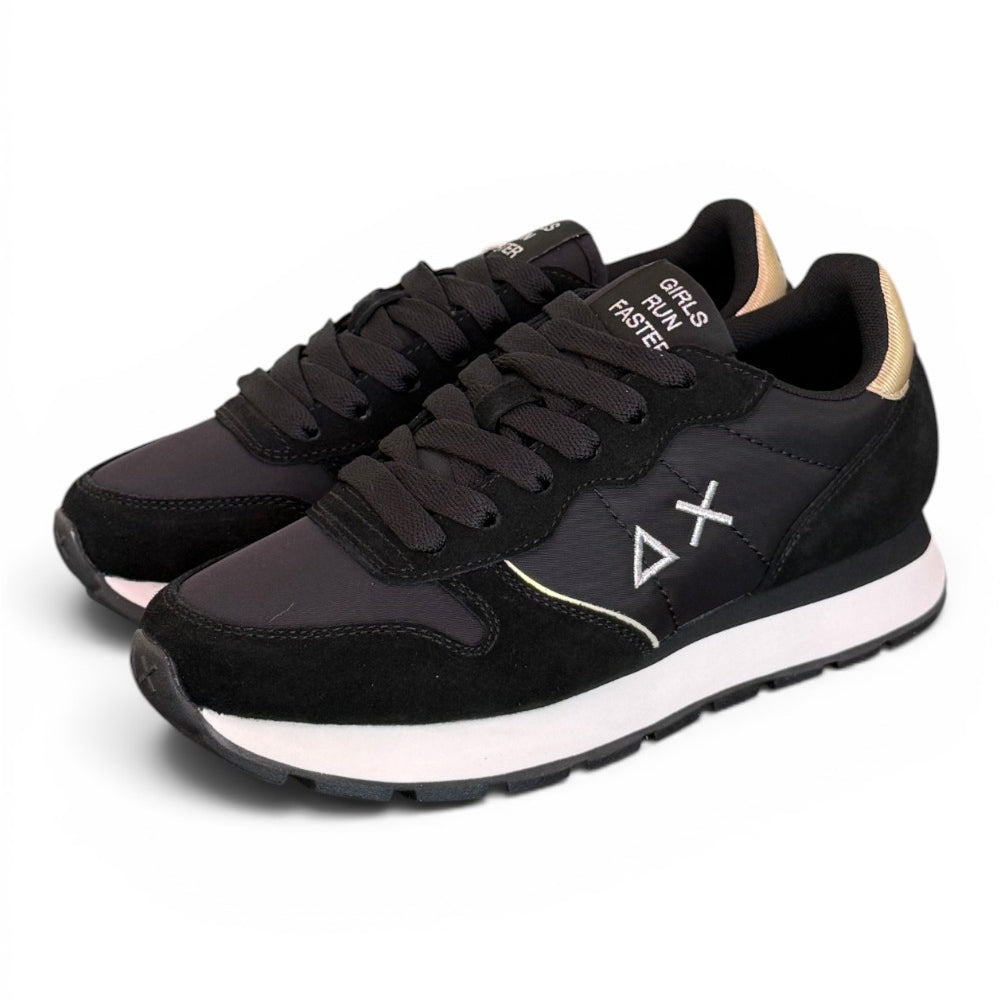 Sneaker donna Sun68 Ally gold nera 