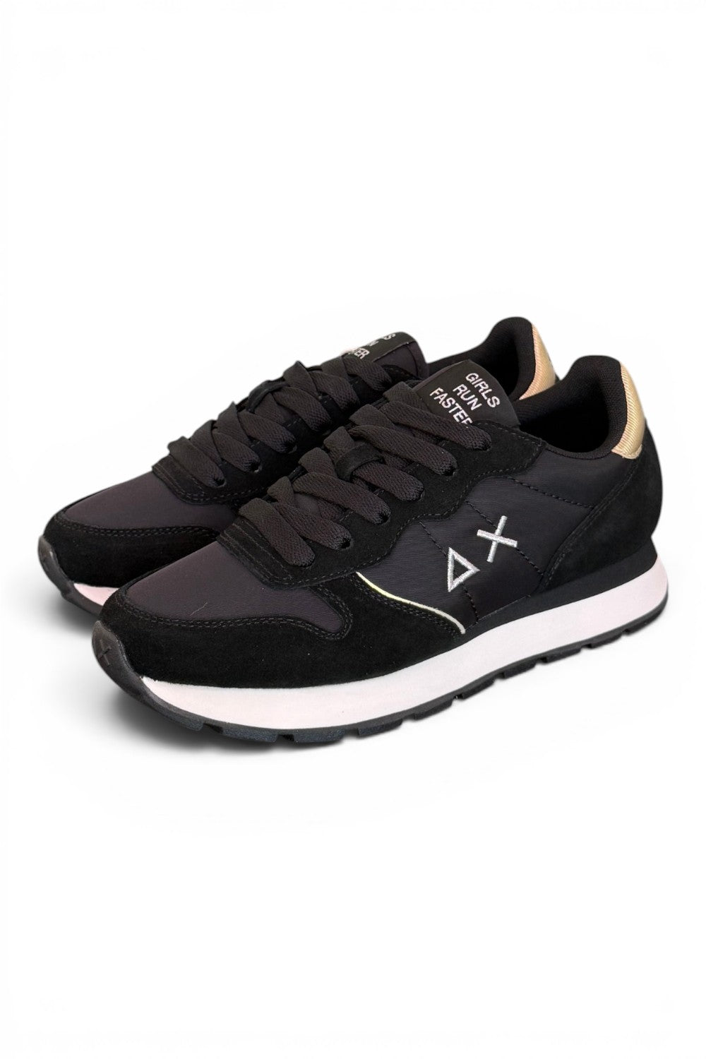 Sneaker donna Sun68 Ally gold nera 