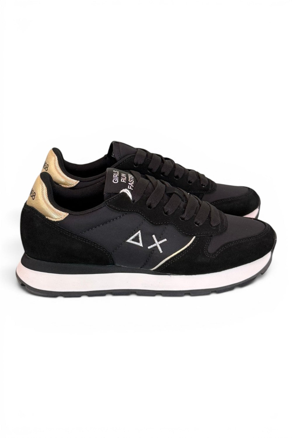 Sneaker donna Sun68 Ally gold nera 