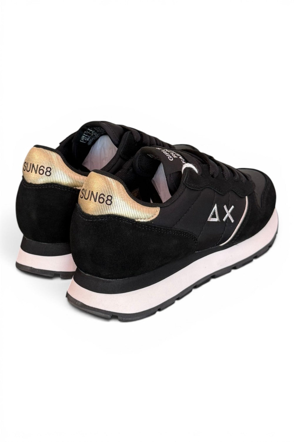 Sneaker donna Sun68 Ally gold nera 